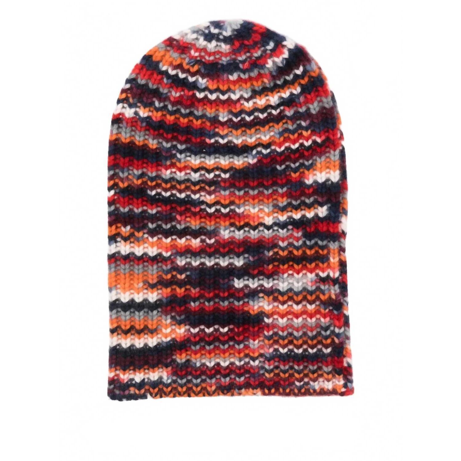 New Hurray Women's Cashmere Sailor Beanie In Orange Ombre